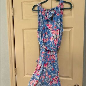 NWT Lilly Pulitzer Blue and Pink Floral Dress, XL